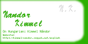 nandor kimmel business card