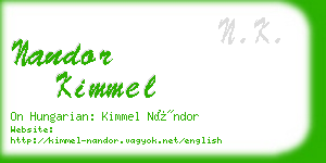nandor kimmel business card